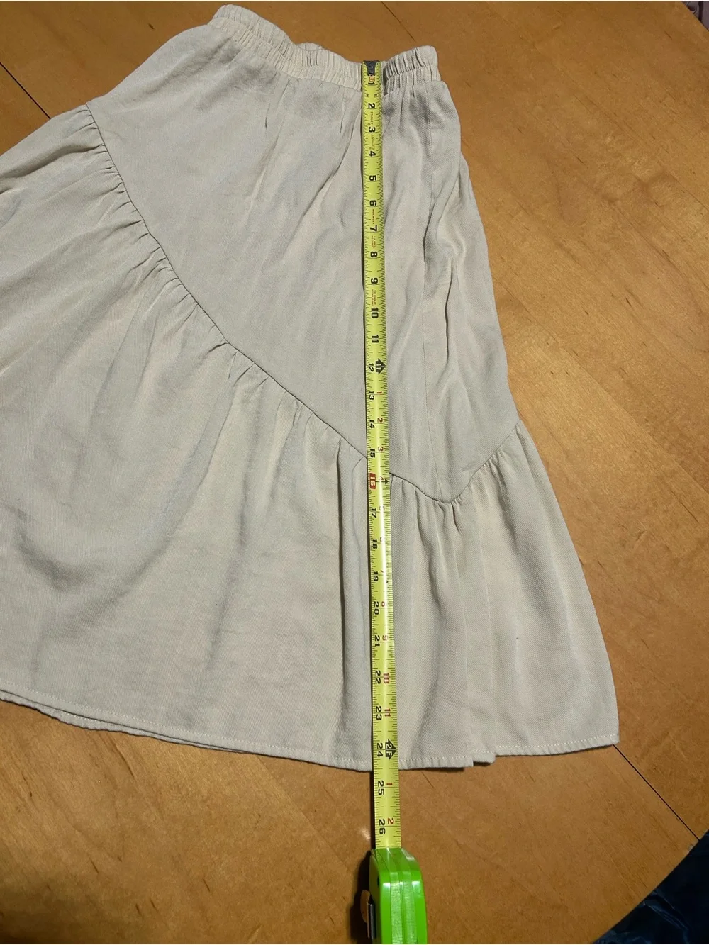 Hayden Cream Tiered A-Line Midi Skirt